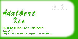 adalbert kis business card